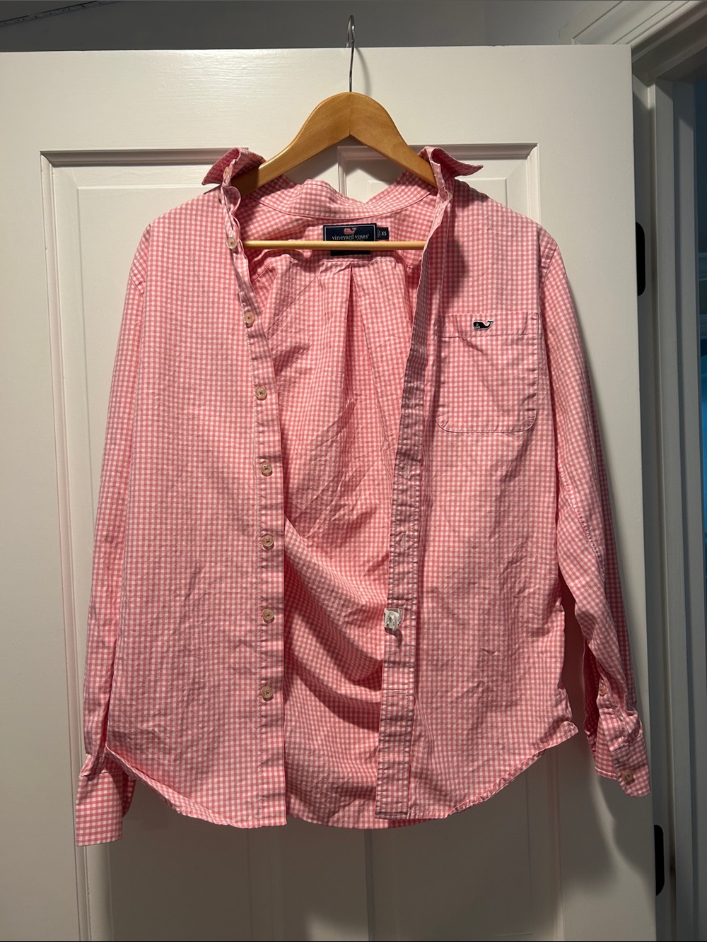 Vineyard Vines Pink Gingham Button-Down Shirt